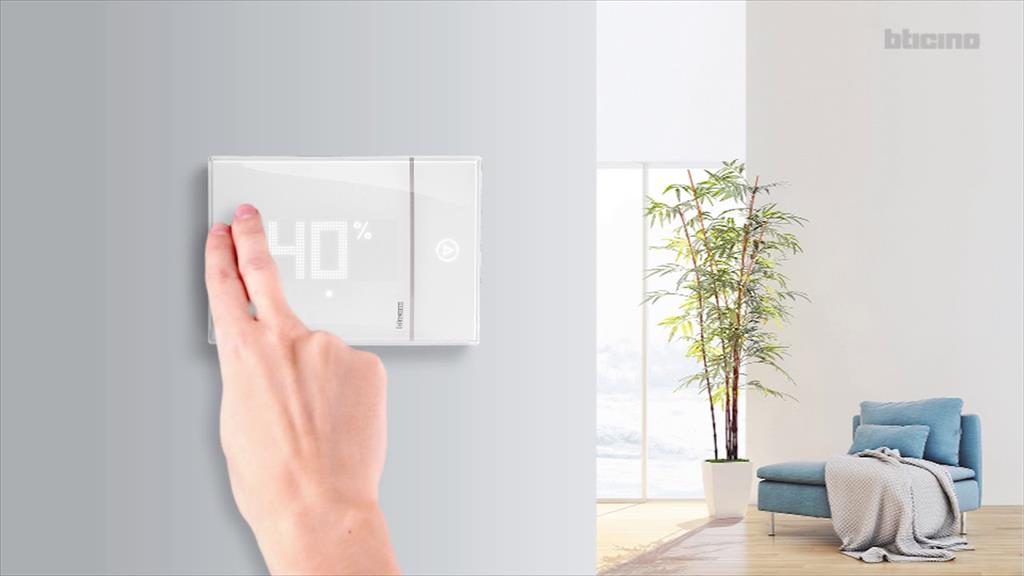 Термостат Smarther 2 с вградено Wi-FI за вграден монтаж БЯЛ Bticino with Netatmo