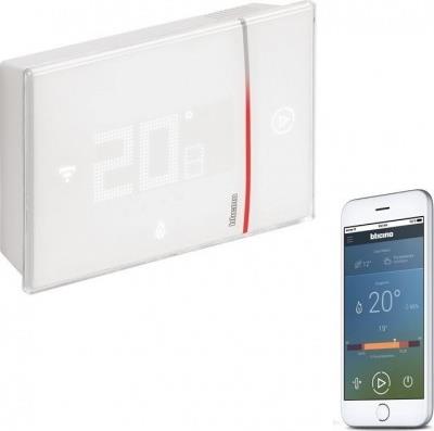 Термостат Smarther 2 с вградено Wi-FI за открит монтаж БЯЛ Bticino with Netatmo