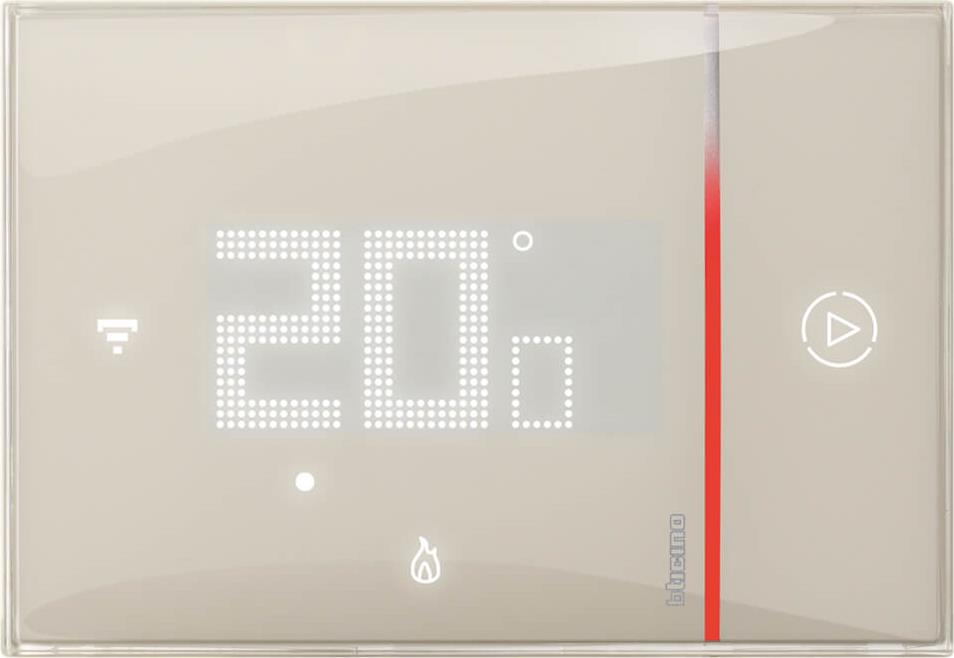 Термостат Smarther 2 с вградено Wi-FI за вграден монтаж КРЕМ Bticino with Netatmo