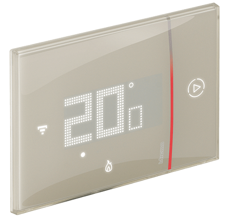 Термостат Smarther 2 с вградено Wi-FI за вграден монтаж КРЕМ Bticino with Netatmo