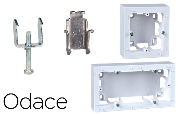 Конзоли открит монтаж и аксесоари Odace SE