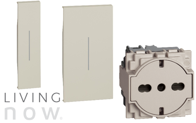 Крем механизми и лицеви панели LNOW Bticino