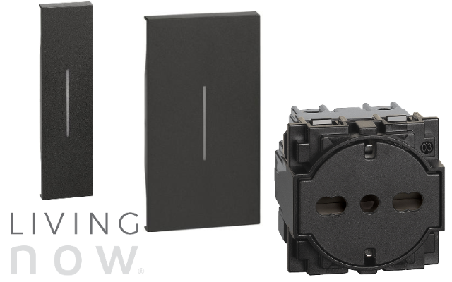 Черни механизми и лицеви панели LNOW Bticino