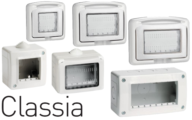 Конзоли за открит монтаж и IP капаци Classia 
