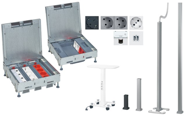 Подови кутии и колони Legrand