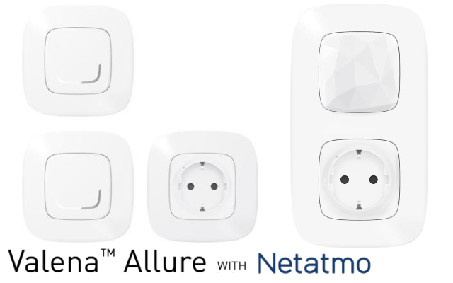 Бели механизми Valena Allure с Netatmo