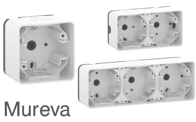 Бели конзоли за открит монтаж Mureva SE