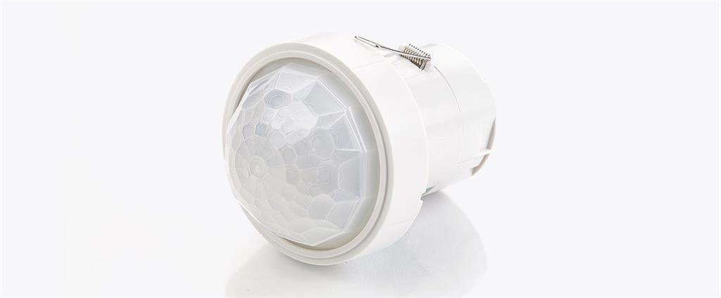 Датчик за присъствие PIR, за вграждане в таван, 360°, обхват D40m @ h=15m, IP40, EBDHS-PRM, CP Electronics