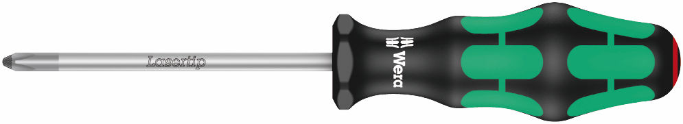 Отвертка PH 2x100, зелено-черна ръкохватка, 350 Kraftform Plus Wera