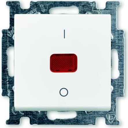 Бойлерен ключ 20A с индикация и 1/0 надпис цвят БЯЛ Basic 55 ABB