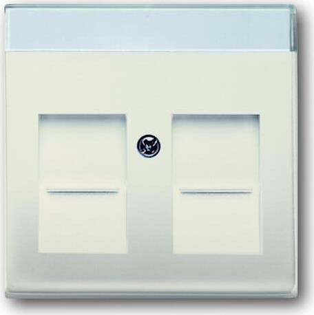 Лицев панел за розетка 2хRJ45 цвят КРЕМ Basic 55 ABB /до изчерпване/