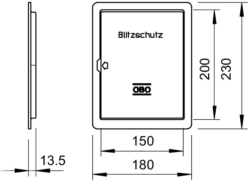 Ревизионна врата за гръмозащитна инсталация горещо поцинкована OBO