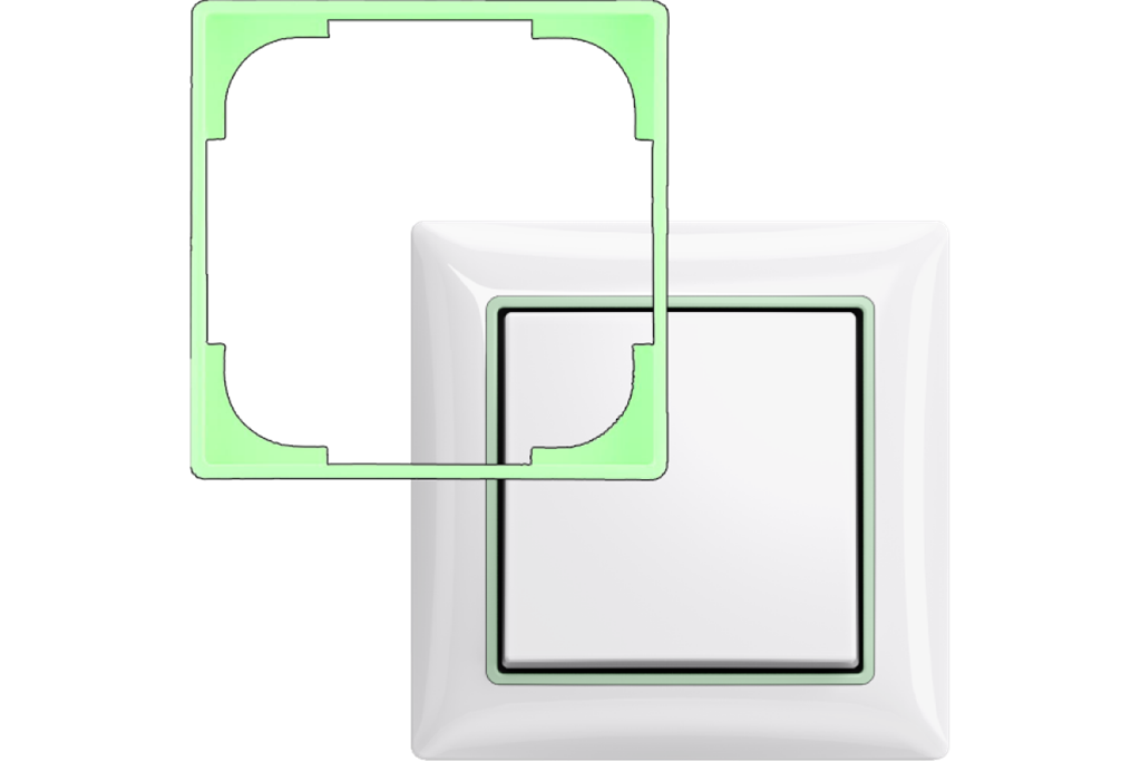 Вътрешна декоративна рамка ФОСФОРНА СВЕТЕЩА Basic 55 ABB /до изчерпване/