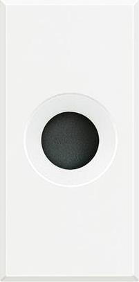 Празен модул с отвор ф9,5мм 1 мод. цвят Бял Axolute Bticino