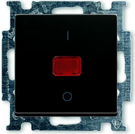 Бойлерен ключ 20A с индикация и 1/0 надпис цвят ЧЕРЕН Basic 55 ABB