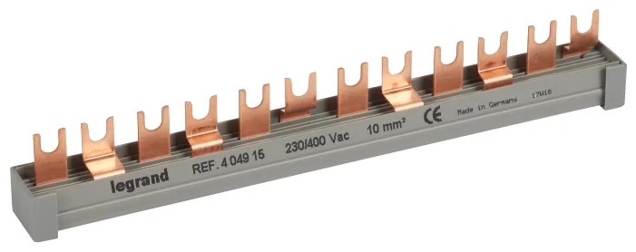 Захранващ гребен тип U 3P+N 10мм2 63A 6 прекъсвача L1NL2NL3N Legrand /до изчерпване/