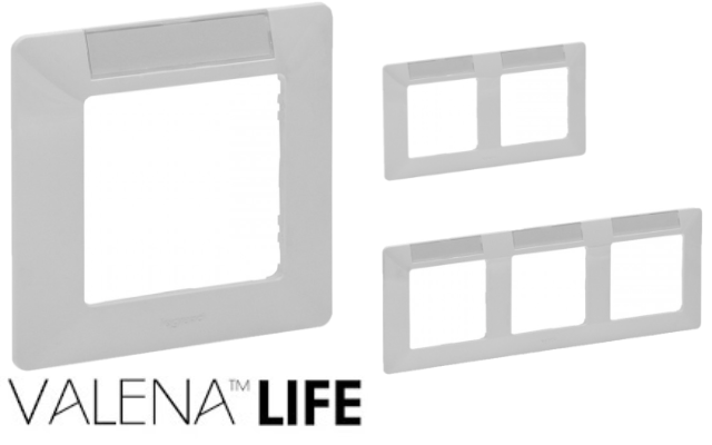 Бели рамки с етикети Valena Life Legrand