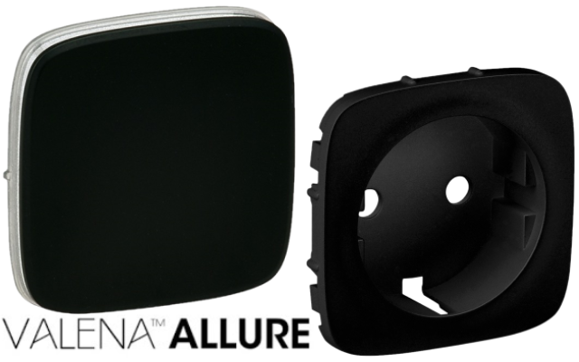 Черни лицеви панели Valena Allure Legrand