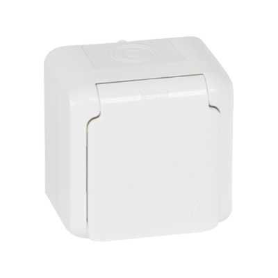 Контакт шуко IP44 открит монтаж цвят Бял Forix Legrand