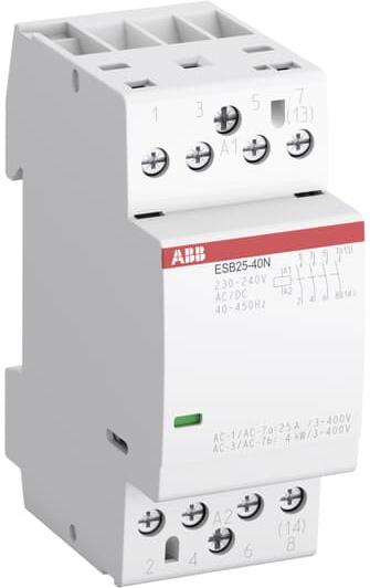 Модулен контактор ESB 25A 4NC 230..240ac/dc 2 мод. ABB