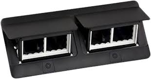 Подова/Мебелна кутия 2х4 мод. с вкл. монтажен кит цвят ЧЕРЕН МАТ (Matt black) Pop-Up кутия Legrand