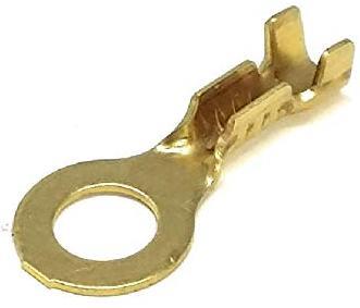 Неизолирана кабелна обувка тип ринг 1-2.5мм2 с диаметър на винта 5мм, покалаена /200бр. пакет/ BM