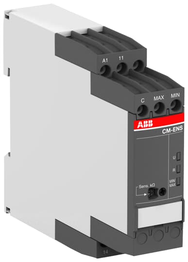 Реле за контрол на ниво, CM-ENS, 5-100 kOhm, 1c/o 4A, 24...240Vac/dc ABB