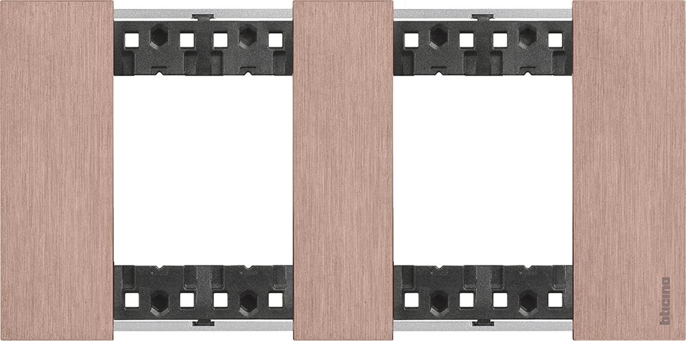 Рамка 2x2 мод. метална цвят Мед (Copper) Living Now Bticino