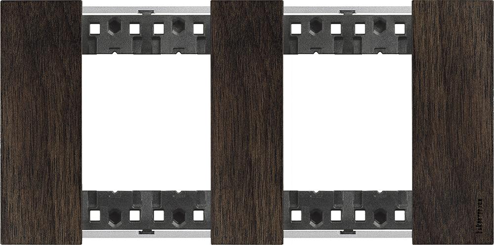 Рамка 2x2 мод. дървена цвят Орех (Walnut) Living Now Bticino