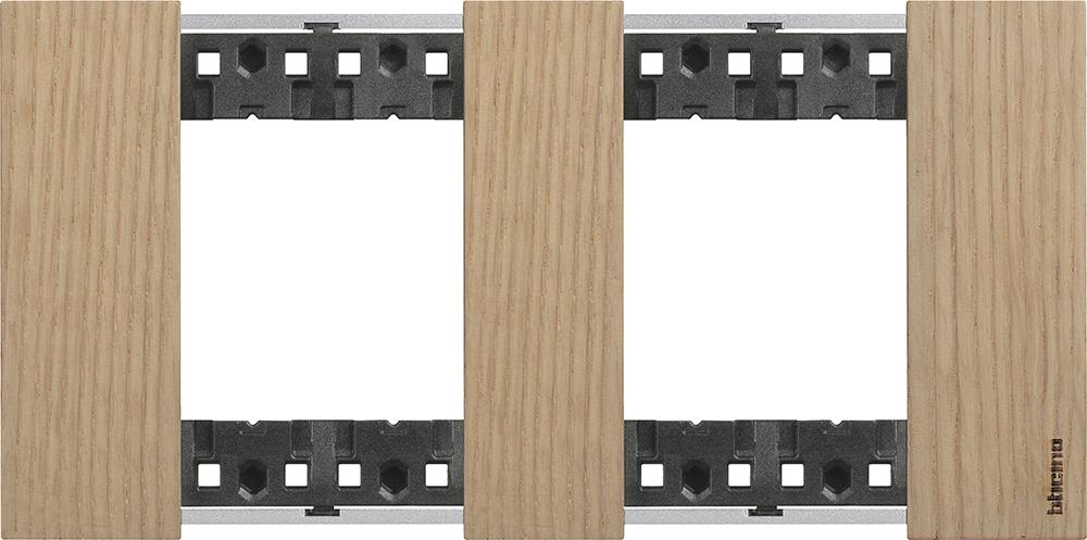 Рамка 2x2 мод. дървена цвят Дъб (Oak) Living Now Bticino