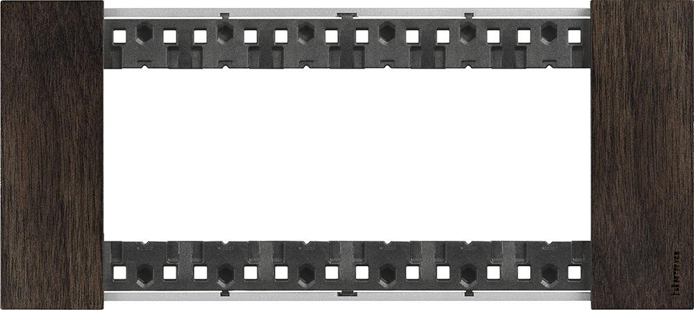 Рамка 6 мод. дървена цвят Орех (Walnut) Living Now Bticino