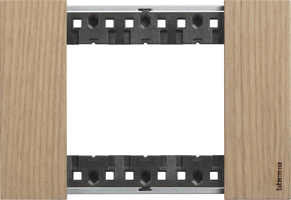 Рамка 3 мод. дървена цвят Дъб (Oak) Living Now Bticino