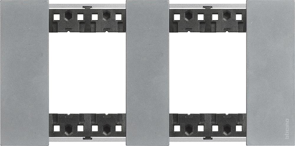 Рамка 2x2 мод. метална цвят Луна (Moon) Living Now Bticino
