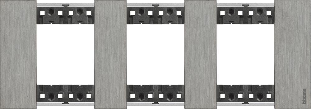 Рамка 3x2 мод. метална цвят Стомана (Steel) Living Now Bticino