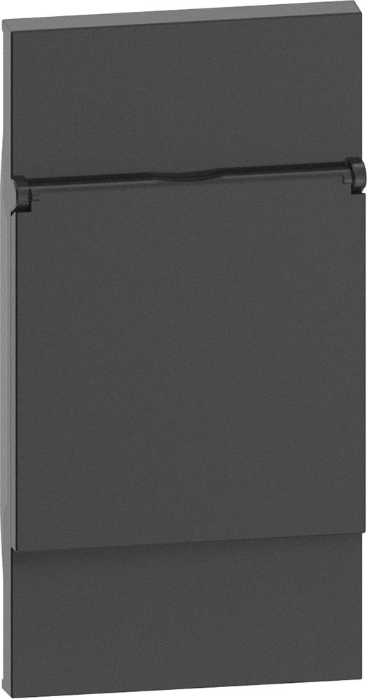 Лицев панел с капаче за контакт ШУКО 2 мод. цвят Черен Living Now Bticino