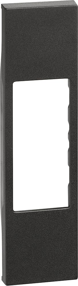 Лицев панел за единични розетки RJ45/LED лампа K4381/тонколони/RCA 1 мод. цвят Черен Living Now Bticino