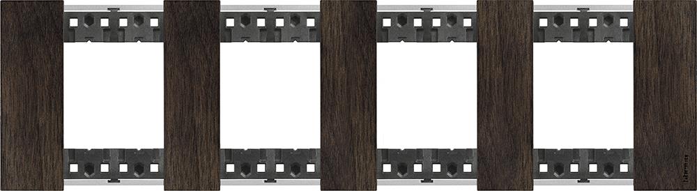 Рамка 4x2 мод. дървена цвят Орех (Walnut) Living Now Bticino