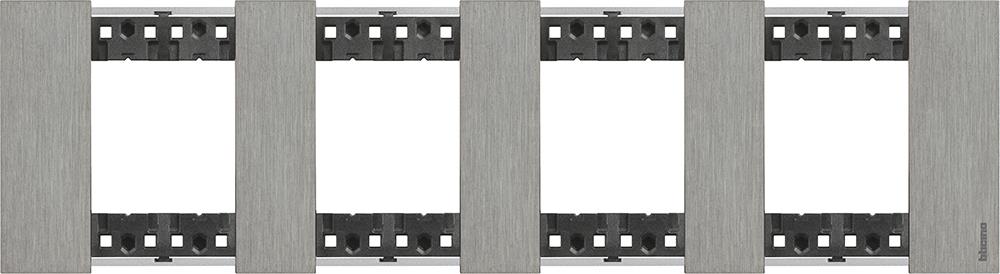 Рамка 4x2 мод. метална цвят Стомана (Steel) Living Now Bticino