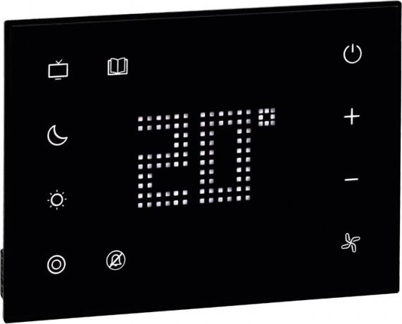 Панел UX 5 функции - температура и 5 сцени, DND, черен, BUS