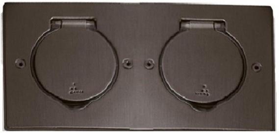 Метална основа Brown steel двойна правоъгълна IP44/IK08 Legrand