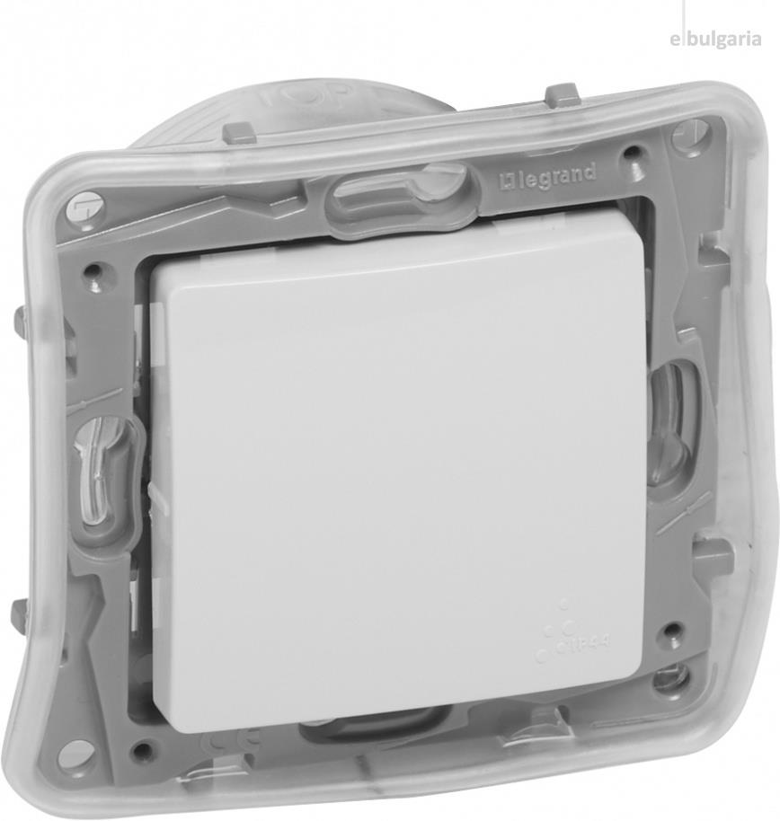 Девиаторен ключ противовлажен IP44 цвят бял Niloe Legrand 