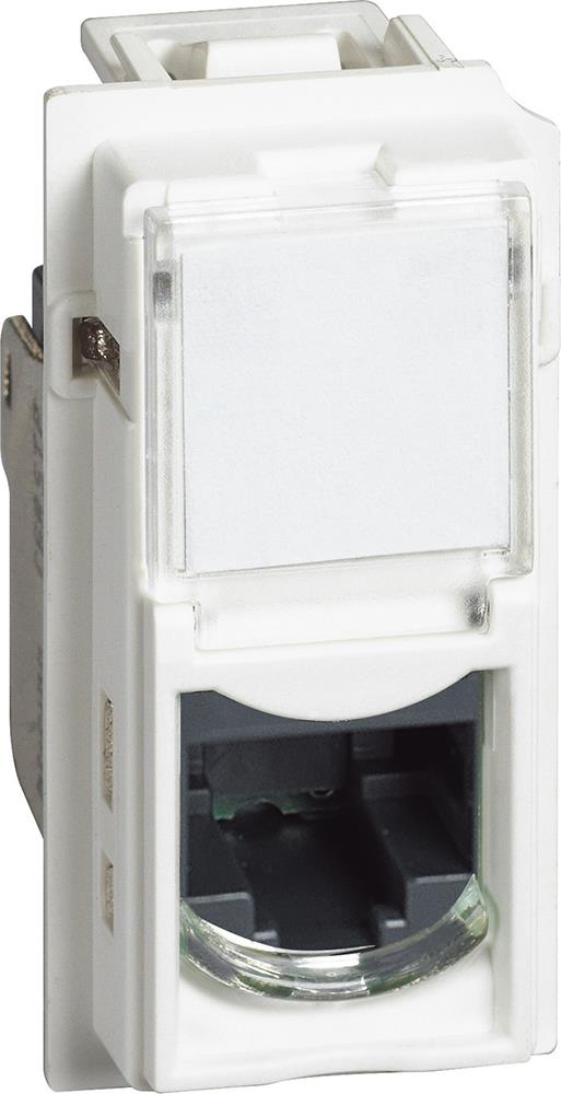 Розетка RJ45 cat.6 FTP конектор toolless IDC 1 мод. цвят Бял Living Now Bticino