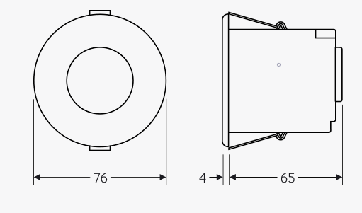 Датчик за присъствие PIR, за вграждане в таван, 360°, обхват D7m @ h=2,8m, IP40, DALI, EBDSPIR-DD, CP Electronics