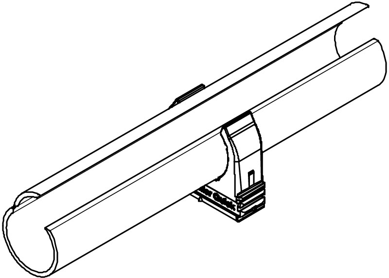 Твърда отваряема тръба вън. ф20мм вътр. ф17.0мм 750N клас 3341 цвят Сив с клипс 3 бр/м Quick-pipe 2м /40м кашон/ OBO