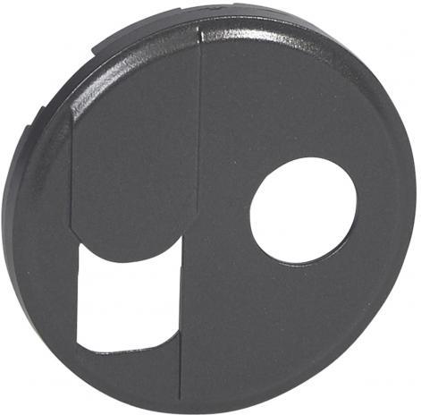 Лицев панел за RJ45+TV розетка цвят графит Celiane Legrand /до изчерпване/