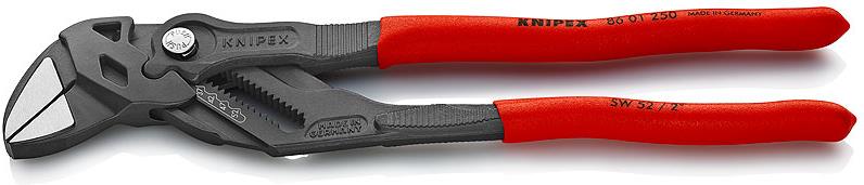 Клещи раздвижени, червена ръкохватка 250мм, Knipex