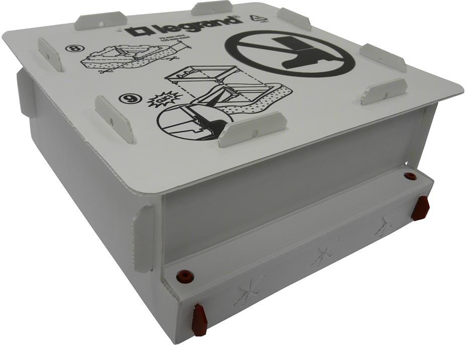 Конзолна кутия за замазка от 65-90мм PVC за подова кутия 18 мод. хориз./12 мод. верт. Legrand