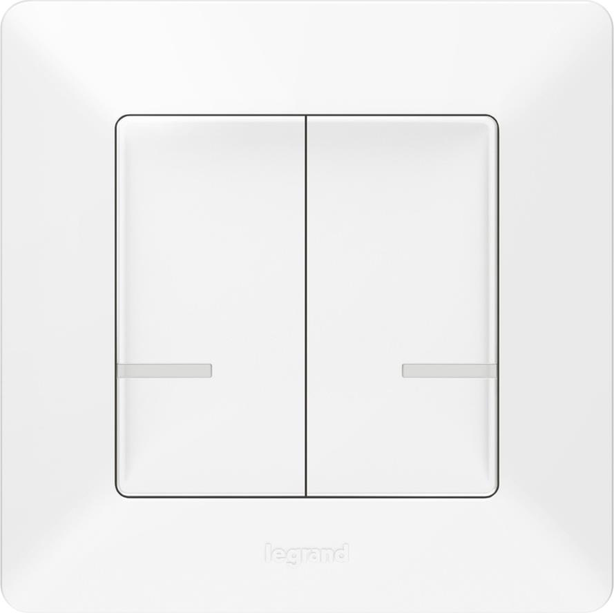 Сериен ключ БЕЗжичен Smart Valena Life Бял с рамка Legrand с Netatmo