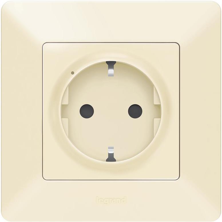 Контакт шуко 16A Smart Valena Life Крем с рамка Legrand с Netatmo