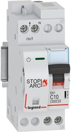 Автоматичен прекъсвач AFDD серия DX3 STOP ARC 1P+ND крива C 10A